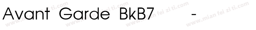Avant Garde BkB7 粗体字体转换